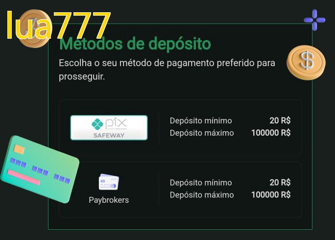 O cassino lua777bet oferece uma grande variedade de métodos de pagamento